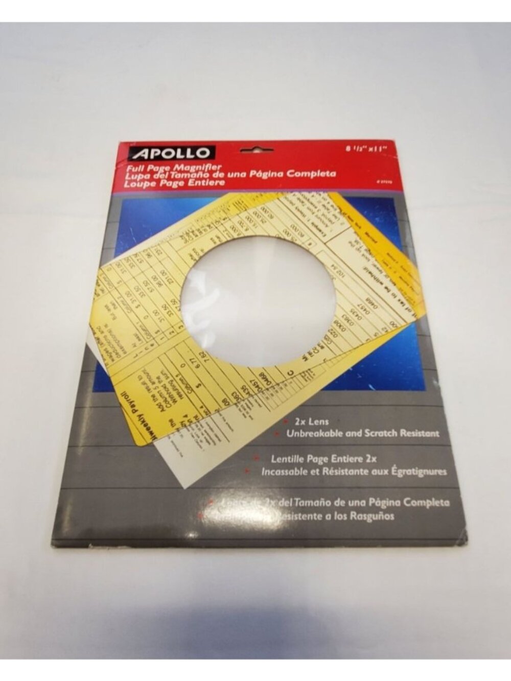Apollo Full Page Magnifier 2X Lens Unbreakable & Scrstch Resistant High Power